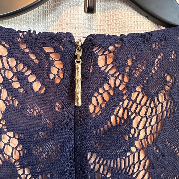 Lilly Pulitzer Navy Blue Lace Wrap Dress Size XS - Picture 7 of 13